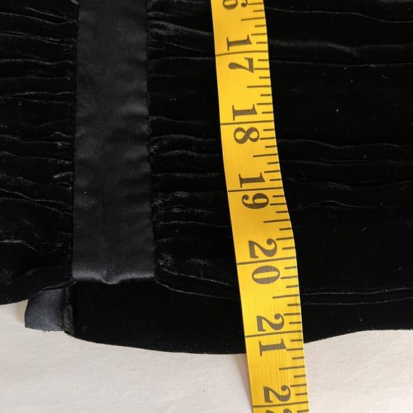 INC International Concepts Pencil Skirt Womens 4 Black Ruched Velvet Formal - Picture 10 of 14